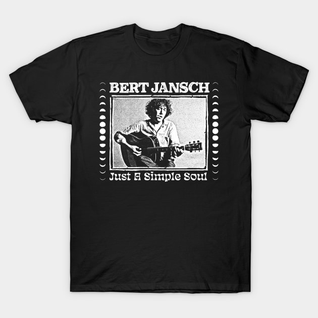 Bert Jansch ///// Retro Style Folk Music Design T-Shirt by DankFutura